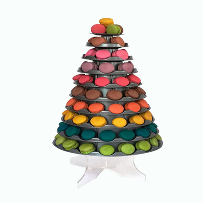 10-stöckiger Macaron-Ständer aus durchsichtigem Kunststoff, 62 cm Macaron-Hochzeitsdisplay