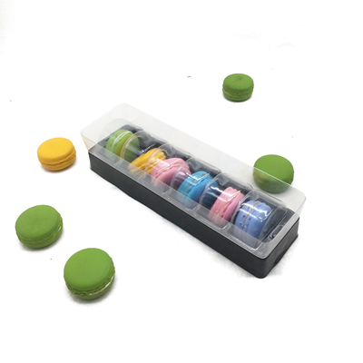 Macaron-Box Verpackung Kunststoff-Innenschale Klare Kunststoffschale Macaron-Halter Blisterschale für große 6-teilige Macaron