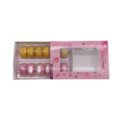 Schöne 12-teilige Macaron-Verpackungsbox aus Papier mit transparentem Fenster und 12 Kunststoff-Innenschalen