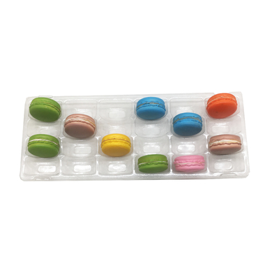 18 PC Plastik-Macaron Tray Food Grade Custom Size Logo For Chocolate Sugar