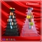 Mehrfunktionale schwarze 9 Verpackenkästen Reihen Plastik-macaron Turms quadrieren macaron Turm, der in China hergestellt wird