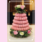Stapelbarer 10 Schicht-Plastik Macaron, das 0.8mm PVC-Weihnachtsbaum Macaron-Turm verpackt