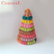Stapelbarer 10 Schicht-Plastik Macaron, das 0.8mm PVC-Weihnachtsbaum Macaron-Turm verpackt