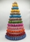 13 Reihe großer Plastik-des Hochzeits-kleinen Kuchens Macaron verpackender weißer 62cm Stand