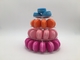 Kleine 4 Reihe tragbares Plastik- Macaron, das 25cm Plastik-Macaron Turm verpackt