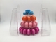 Kleine 4 Reihe tragbares Plastik- Macaron, das 25cm Plastik-Macaron Turm verpackt