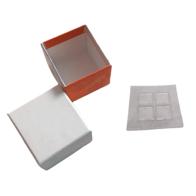 4 PC-Schokoladen-steife Papiergeschenkbox-Verpackennahrungsmittelgrad-Prägung