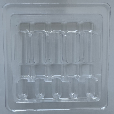 PET-Fragile Goods Verpackungsplatte Glasflasche Festverpackungsplatte Wasser Injektion 1ml 2ml 5ml 10ml 5 Pack