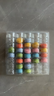 Macaron 40 Transparente Handgefertigte Box Macaron Tray Verpackung Schokolade Verpackung Ober- und Unterdeckung Kuchenverpackung Lieferant