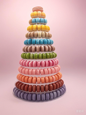 13-stöckige Macaron-Anzeigestand 13-stöckige Macaron-Turm Macaron-Anzeigestand Macaron-Turm