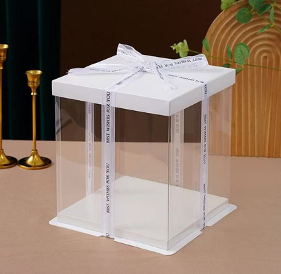 Volltransparente Kuchenbox - 4 Zoll, 6 Zoll, 8 Zoll, 10 Zoll, 12 Zoll, extra hohe Doppelschicht Geburtstagskuchenbox Verpackungsbox