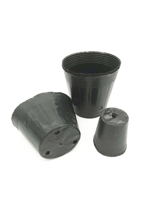 Besondere Größe Schwarz PVC PS Kunststoff Weichblumenpflanztopf