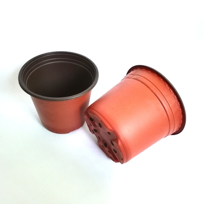 Doppelfarbiger Plastikbaupot für Blumen / grüne Pflanzen