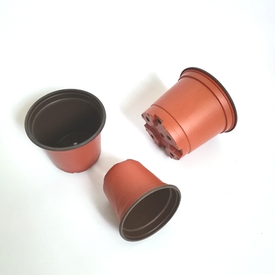Doppelfarbiger Plastikbaupot für Blumen / grüne Pflanzen