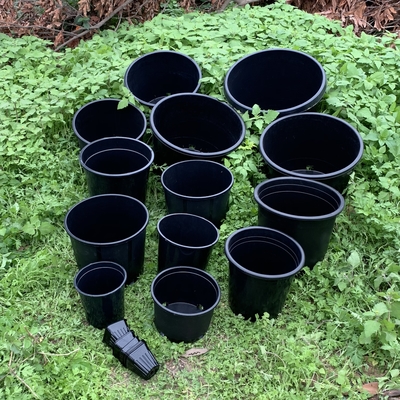 Dauerhafte harte Kunststoff 3 Gallonen schwarze Blumenpflanzen Topf große Kinderpflanzen Topf aus PP / HDPE