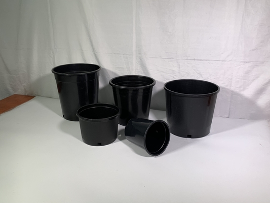 Dauerhafte harte Kunststoff 3 Gallonen schwarze Blumenpflanzen Topf große Kinderpflanzen Topf aus PP / HDPE