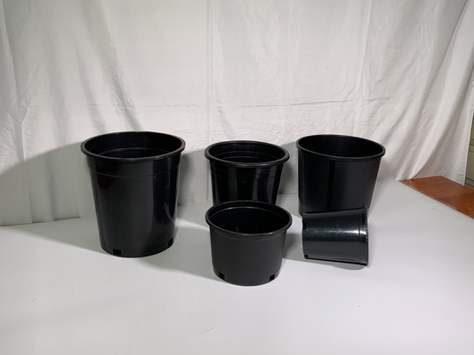 Dauerhafte harte Kunststoff 3 Gallonen schwarze Blumenpflanzen Topf große Kinderpflanzen Topf aus PP / HDPE