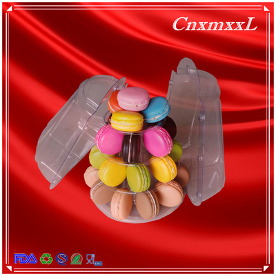 4-Schicht-Clear Kleinere Kunststoff Macaron Tower Party Favorit Boxen