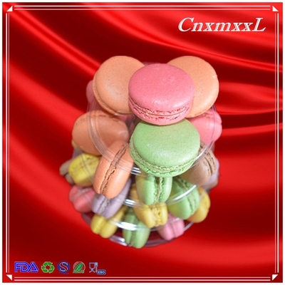 4-Schicht-Clear Kleinere Kunststoff Macaron Tower Party Favorit Boxen