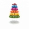Plastikreihe Macaron-Anzeigen-Turm-Kasten des pyramiden-Einkommen-6 mit Acrylbasis