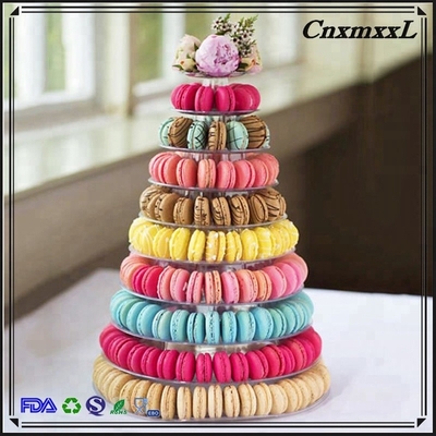 Neues Design 10 Stufe Macaron Turm Einweg-Essensbehälter