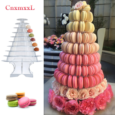 Super 10 Tier Macaron Blister Tower Stand Verpackung mit Acryl