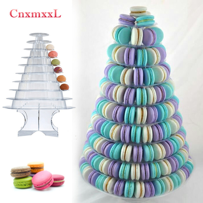 Super 10 Tier Macaron Blister Tower Stand Verpackung mit Acryl