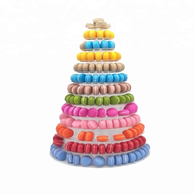 Neuer Macaron Tower Pyramide 13 Stufe Kunststoff Macaron Tower Display Stand