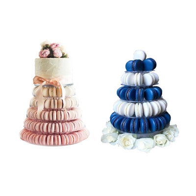 6 Stufe Klar Blasen Makaron Turm für Kuchen Dekoration