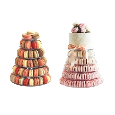 6 Stufe Klar Blasen Makaron Turm für Kuchen Dekoration