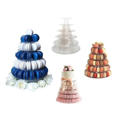 6 Stufe Klar Blasen Makaron Turm für Kuchen Dekoration