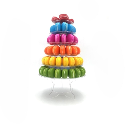 6 Stufe Klar Blasen Makaron Turm für Kuchen Dekoration