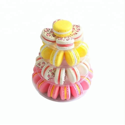 Durchsichtige Plastik Macaron Mini Tower Stand 4 Ebenen Macaron Tower