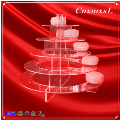 Neue Patent Acryl- macaron Anzeige 5 Reihe Acryl-macaron stehen Turm im niedrigen Preis