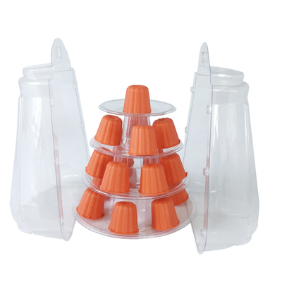 Klar 4 Stufe Canele Display Stand für Kuchenladen Bäckerei