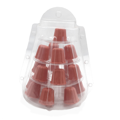 Mini-Clear Plastic 4 Tier Canele Tower Stand für die Anzeige Canele / Makkaron und Kuchen Dekoration