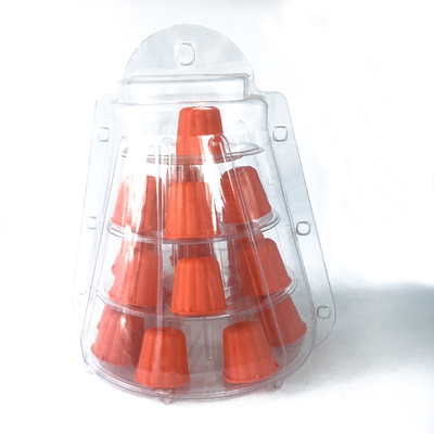 Mini-Clear Plastic 4 Tier Canele Tower Stand für die Anzeige Canele / Makkaron und Kuchen Dekoration