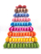 9 blase Macaron-Kegel-Turm des Schicht-Quadrat-41cm hoher Plastik-Macaron Verpacken