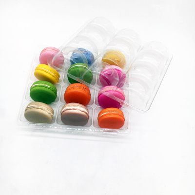 12 Hohlräumige Macaron-Träge Maßgeschneiderte Plastik-Blister-Verpackung