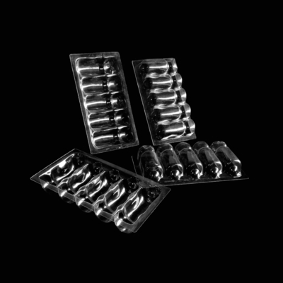 Durchsichtige Plastik Ampulle Tray Blister Verpackung in PVC PET PETG ESD