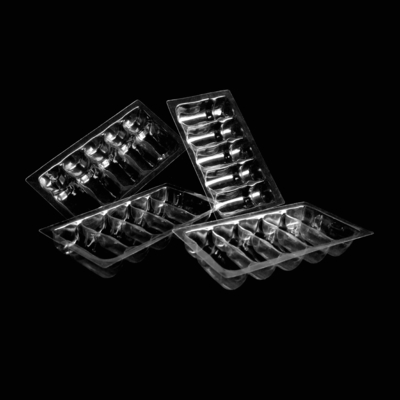 Durchsichtige Plastik Ampulle Tray Blister Verpackung in PVC PET PETG ESD