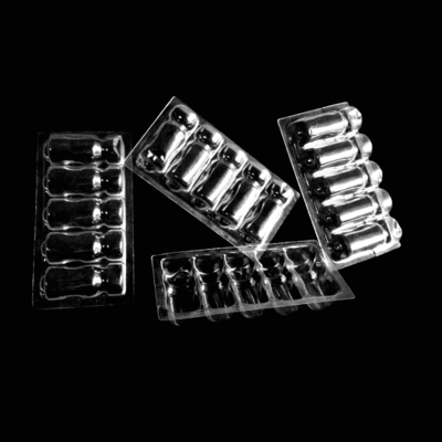 Durchsichtige Plastik Ampulle Tray Blister Verpackung in PVC PET PETG ESD