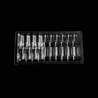 Durchsichtige Plastik Ampulle Tray Blister Verpackung in PVC PET PETG ESD