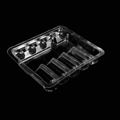 Durchsichtige PVC-PET-PP-Clamshell-Verpackung Plastik-Blister-Ampoule-Tray mit Papierkarten-Einsatz