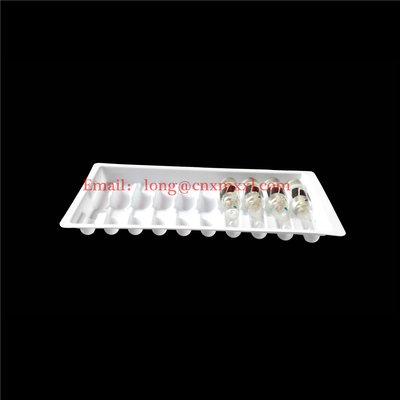 Hochwertige Kunststoffampullen 1ml 2ml 5ml 10ml Kunststoff klare Blister Verpackung Durchstechflaschen Blister Tray Box