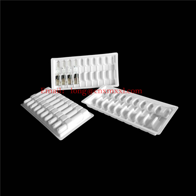 Hochwertige Kunststoffampullen 1ml 2ml 5ml 10ml Kunststoff klare Blister Verpackung Durchstechflaschen Blister Tray Box