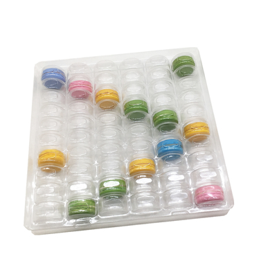 Durchsichtige Kunststoffverpackung für Makkarone Blister 6 X 10 Anordnung 60 Zellen Makkarone Verpackungsplatte