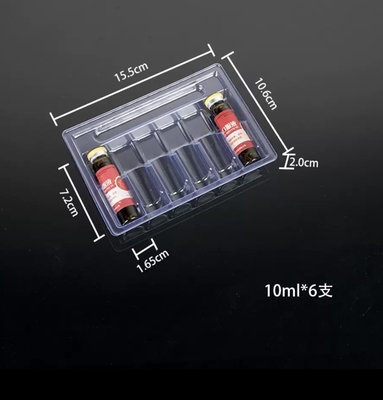 10 ml Ampulle für orale Flüssigkeit PET Transparentes Vakuumfach, Packung 5, Packung 10, Packung 12