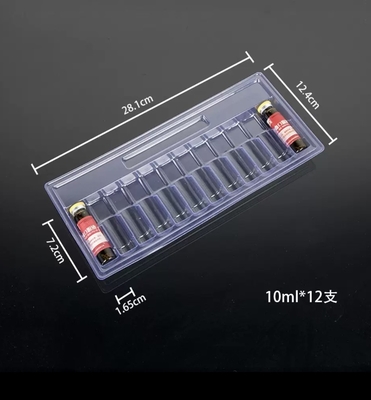 10 ml Ampulle für orale Flüssigkeit PET Transparentes Vakuumfach, Packung 5, Packung 10, Packung 12