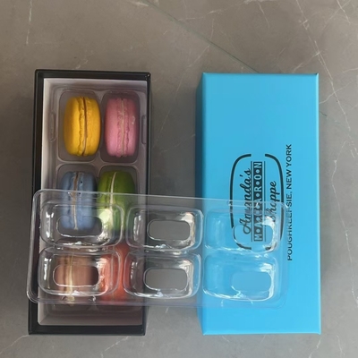 Quadratische Kuchenverpackung Papierbox Makaron Donut Mousse Dessert Backen Weißes Karton Papier Schokolade Makaron Box